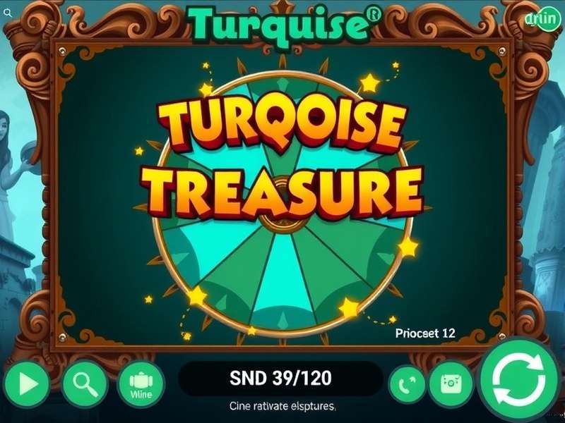 Turquoise Treasure Spin Game Interface
